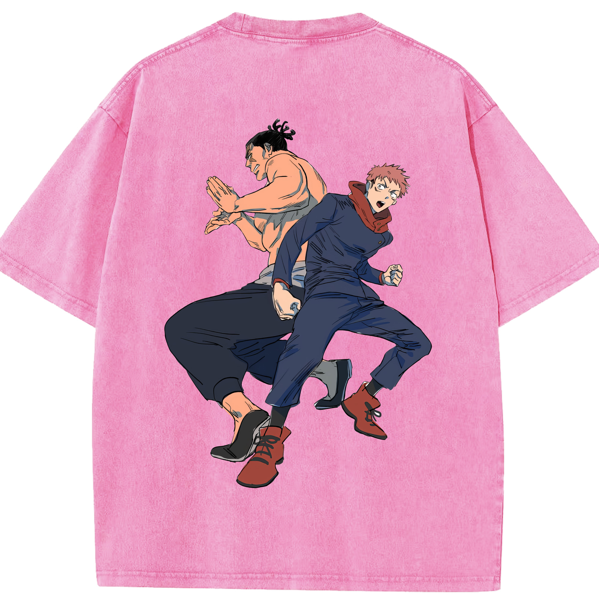 （画像用） 呪術廻戦 Jujutsu Kaisen 綿100% ヴィンテージ風 半袖Tシャツ（背面プリント）